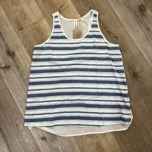 Hem & Thread Navy and White Striped Tank Top